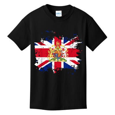 United Kingdom UK Great Britain British Flag Coat Of Arms Kids T-Shirt