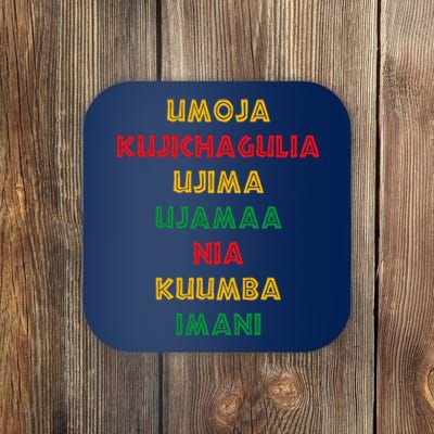 Umoja Kujichagulia Ujima Ujamaa Nia Kuumba Imani Coaster