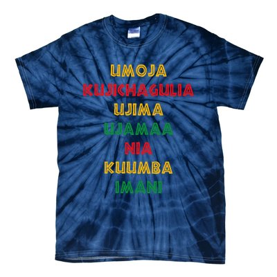 Umoja Kujichagulia Ujima Ujamaa Nia Kuumba Imani Tie-Dye T-Shirt