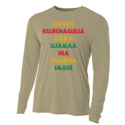 Umoja Kujichagulia Ujima Ujamaa Nia Kuumba Imani Cooling Performance Long Sleeve Crew