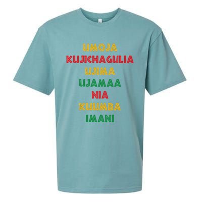 Umoja Kujichagulia Ujima Ujamaa Nia Kuumba Imani Sueded Cloud Jersey T-Shirt