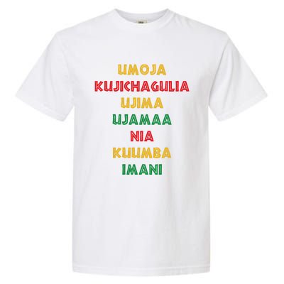 Umoja Kujichagulia Ujima Ujamaa Nia Kuumba Imani Garment-Dyed Heavyweight T-Shirt