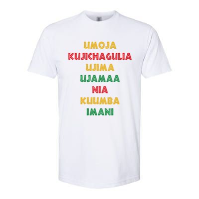 Umoja Kujichagulia Ujima Ujamaa Nia Kuumba Imani Softstyle CVC T-Shirt