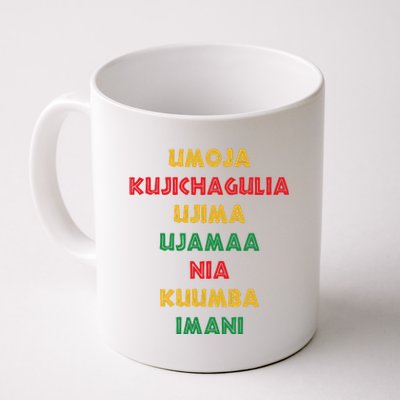 Umoja Kujichagulia Ujima Ujamaa Nia Kuumba Imani Coffee Mug