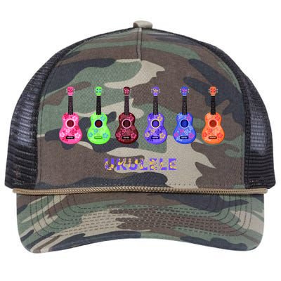 Ukulele Retro Rope Trucker Hat Cap