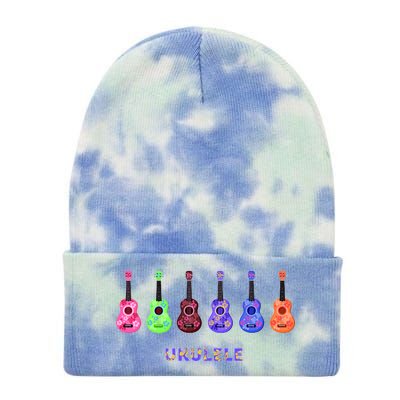 Ukulele Tie Dye 12in Knit Beanie