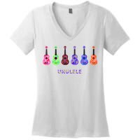 Ukulele Women's V-Neck T-Shirt