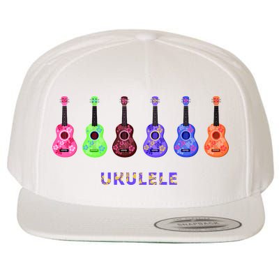 Ukulele Wool Snapback Cap