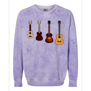 Ukulele Quad Colorblast Crewneck Sweatshirt