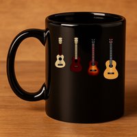 Ukulele Quad 11oz C Handle Ceramic Mug