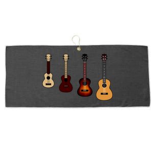 Ukulele Quad Large Microfiber Waffle Golf Towel