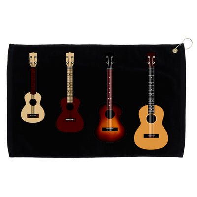 Ukulele Quad Grommeted Golf Towel