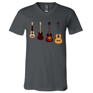 Ukulele Quad V-Neck T-Shirt