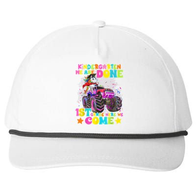 Unicorn Kindergarten We Are Done 1st Grade Here We Come Snapback Five-Panel Rope Hat