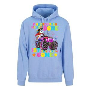 Unicorn Kindergarten We Are Done 1st Grade Here We Come Unisex Surf Hoodie