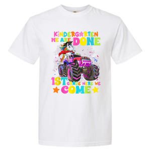 Unicorn Kindergarten We Are Done 1st Grade Here We Come Garment-Dyed Heavyweight T-Shirt