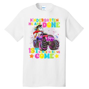 Unicorn Kindergarten We Are Done 1st Grade Here We Come Tall T-Shirt