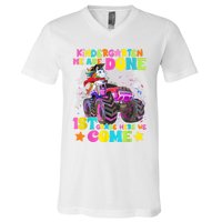 Unicorn Kindergarten We Are Done 1st Grade Here We Come V-Neck T-Shirt