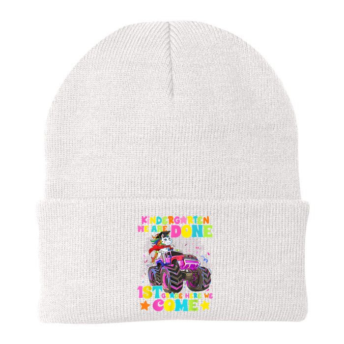 Unicorn Kindergarten We Are Done 1st Grade Here We Come Knit Cap Winter Beanie