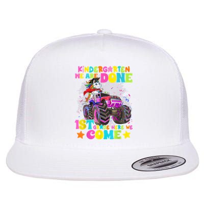 Unicorn Kindergarten We Are Done 1st Grade Here We Come Flat Bill Trucker Hat