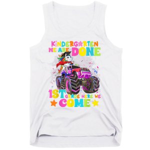 Unicorn Kindergarten We Are Done 1st Grade Here We Come Tank Top