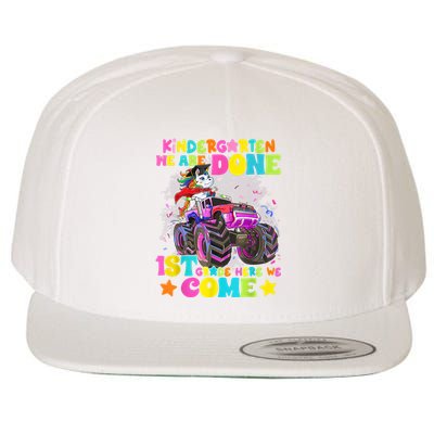 Unicorn Kindergarten We Are Done 1st Grade Here We Come Wool Snapback Cap