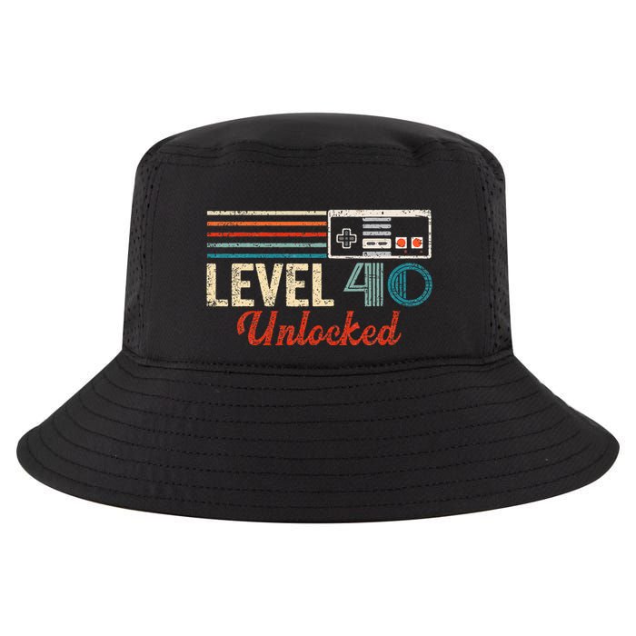 Unlocked Level 40 Birthday Cool Comfort Performance Bucket Hat