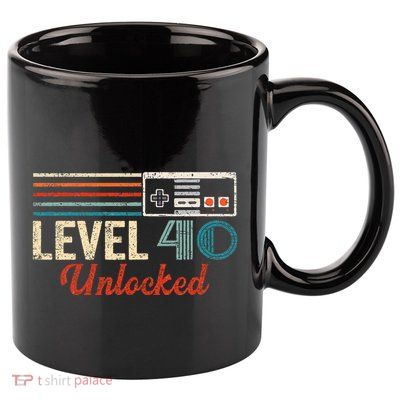Unlocked Level 40 Birthday 11oz C Handle Ceramic Mug