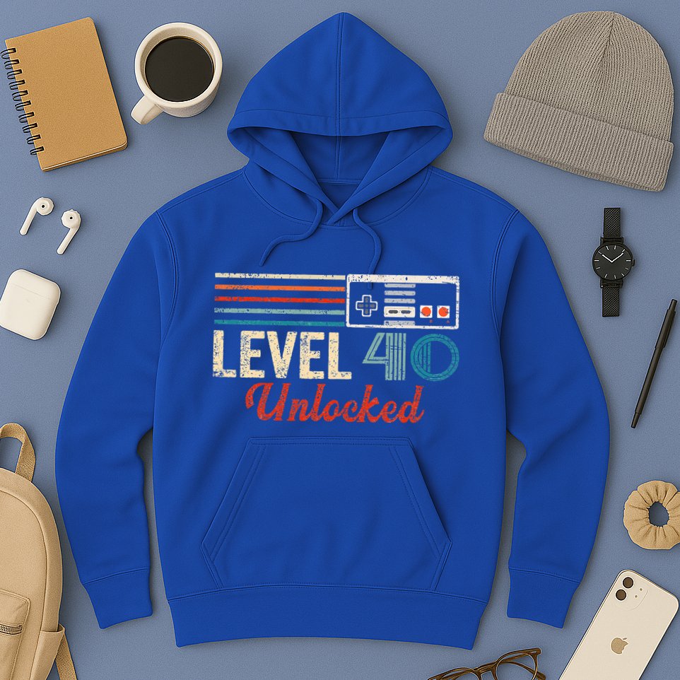 Unlocked Level 40 Birthday Hoodie