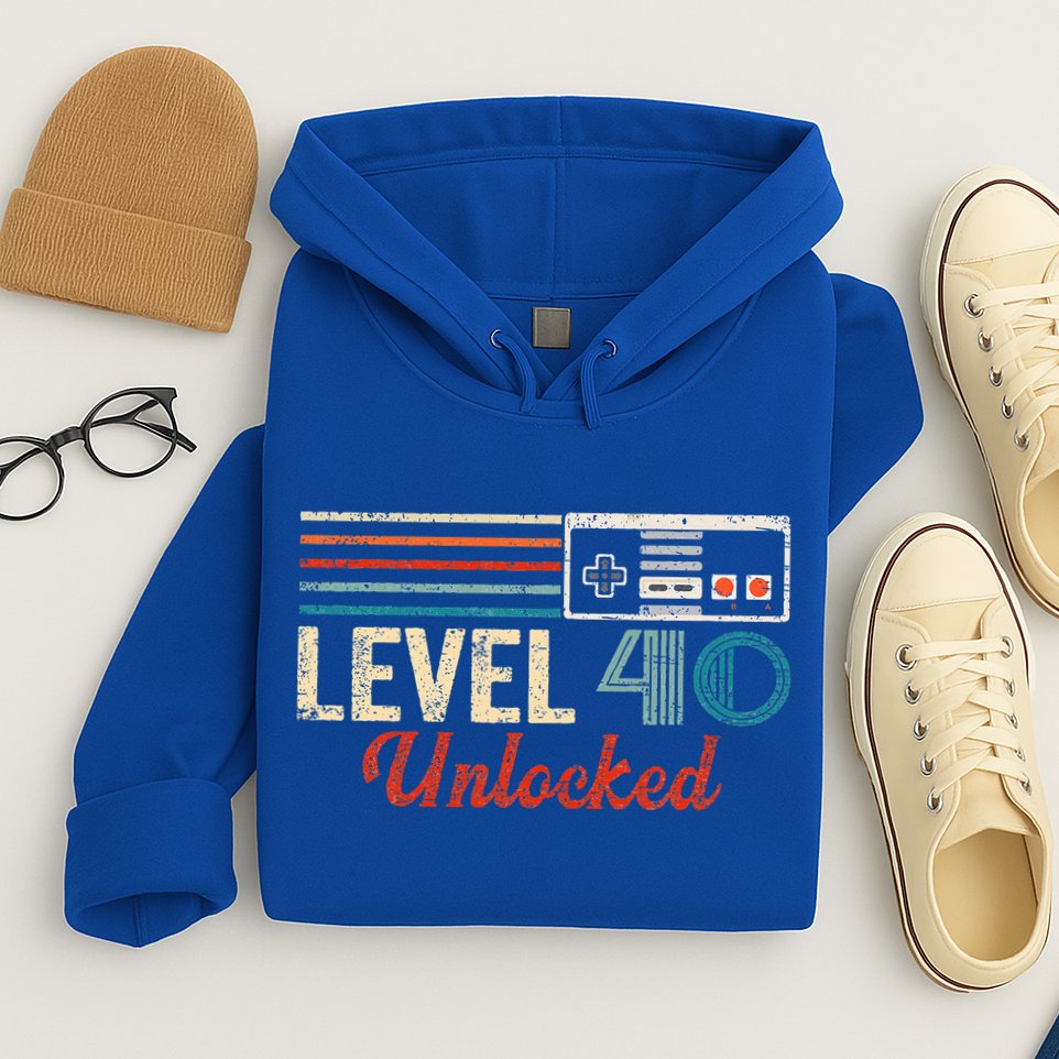 Unlocked Level 40 Birthday Hoodie