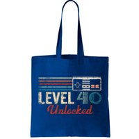 Unlocked Level 40 Birthday Tote Bag