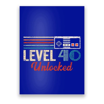 Unlocked Level 40 Birthday Poster