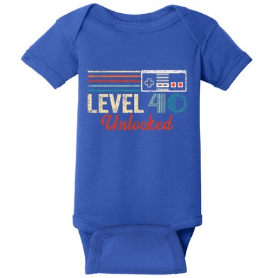 Unlocked Level 40 Birthday Baby Bodysuit