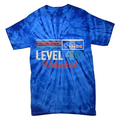 Unlocked Level 40 Birthday Tie-Dye T-Shirt
