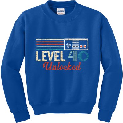Unlocked Level 40 Birthday Kids Sweatshirt
