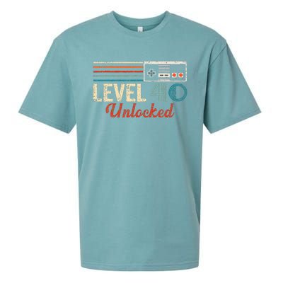 Unlocked Level 40 Birthday Sueded Cloud Jersey T-Shirt