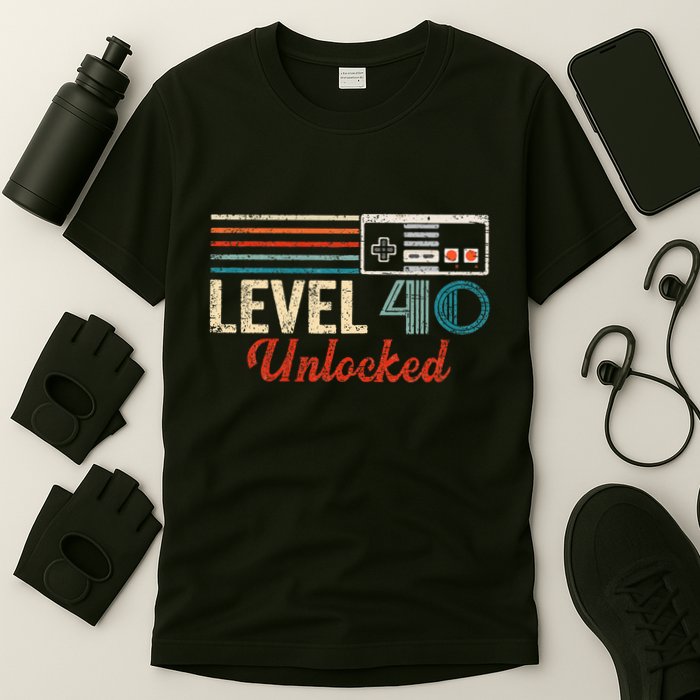 Unlocked Level 40 Birthday Boy Video Game Controller T-Shirt