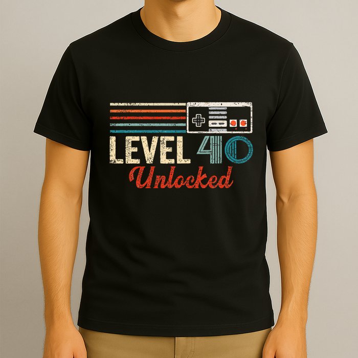 Unlocked Level 40 Birthday Boy Video Game Controller T-Shirt