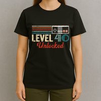 Unlocked Level 40 Birthday Boy Video Game Controller T-Shirt