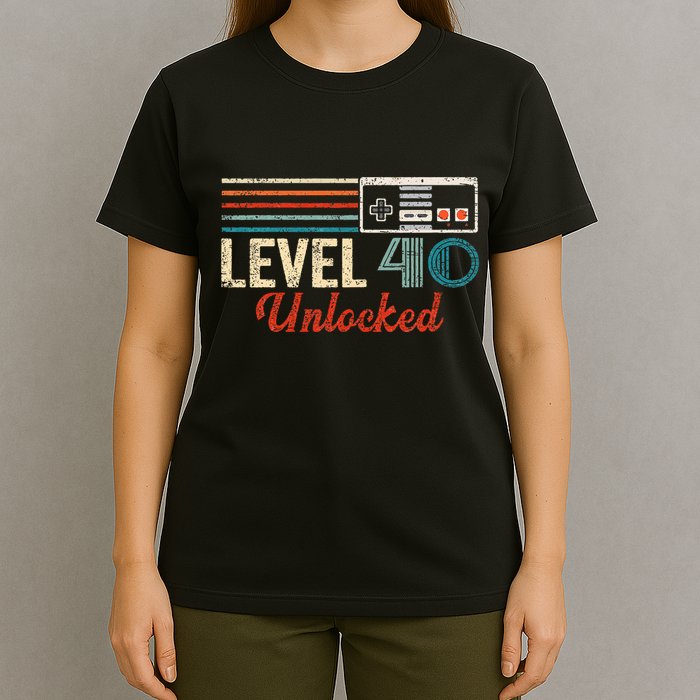 Unlocked Level 40 Birthday Boy Video Game Controller T-Shirt