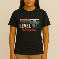 Unlocked Level 40 Birthday Boy Video Game Controller T-Shirt