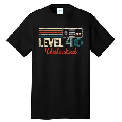 Unlocked Level 40 Birthday Boy Video Game Controller Tall T-Shirt