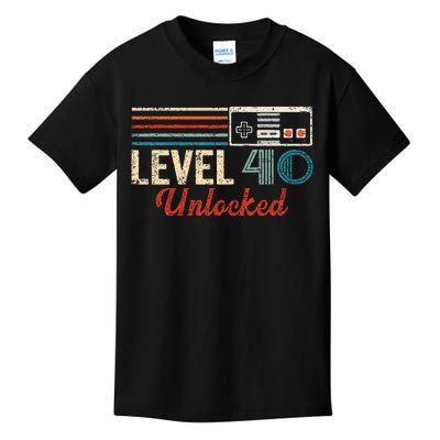 Unlocked Level 40 Birthday Boy Video Game Controller Kids T-Shirt