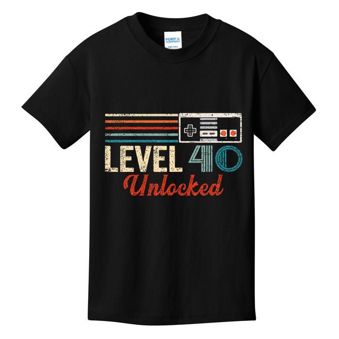 Unlocked Level 40 Birthday Boy Video Game Controller Kids T-Shirt