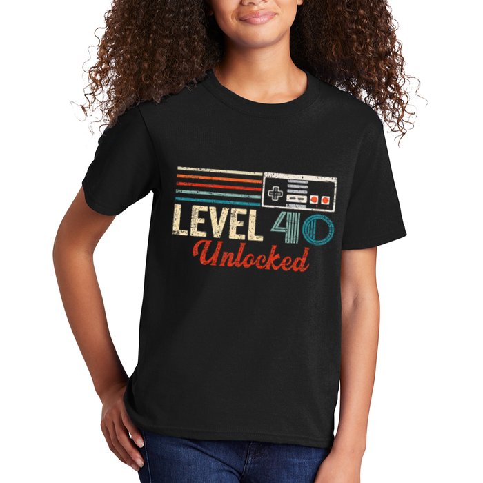 Unlocked Level 40 Birthday Boy Video Game Controller Kids T-Shirt