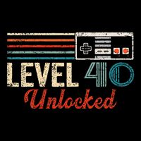 Unlocked Level 40 Birthday Boy Video Game Controller Kids T-Shirt