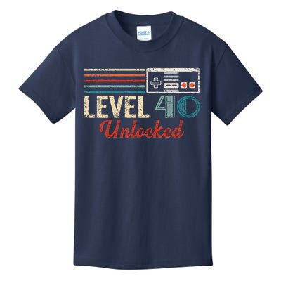 Unlocked Level 40 Birthday Boy Video Game Controller Kids T-Shirt