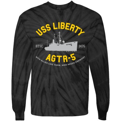 Uss Liberty Agtr 5 Tie-Dye Long Sleeve Shirt