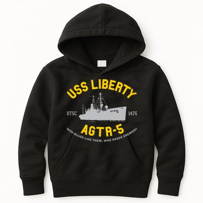 Uss Liberty Agtr 5 Kids Hoodie