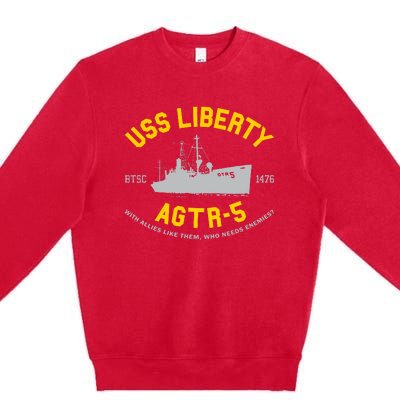 Uss Liberty Agtr 5 Premium Crewneck Sweatshirt